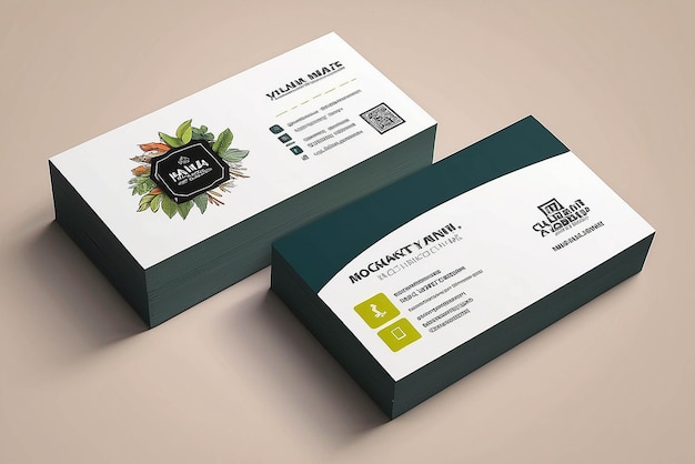 Business card illustration mockup