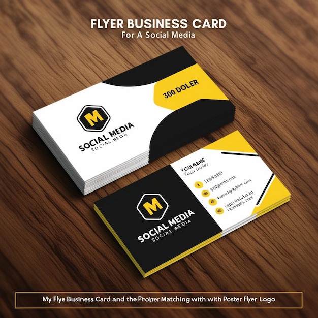 a business card with a business card on it