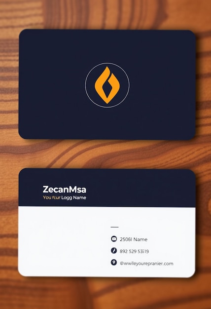 Photo a business card with a logo for your name on it