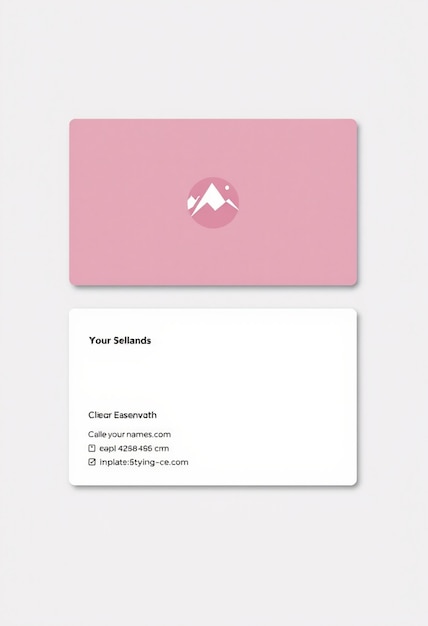 Photo a business card with a logo for your name on it