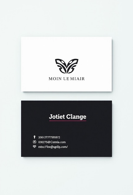 Photo a business card with a logo for your name on it