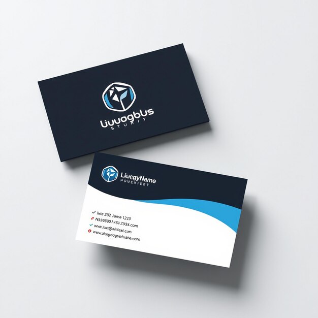 A business card with a logo for your name on it