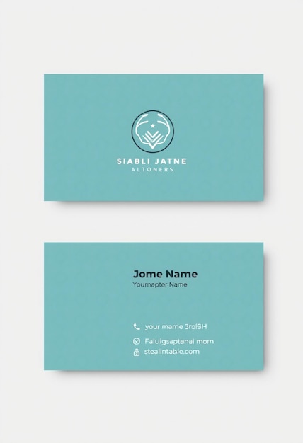 Photo a business card with a logo for your name on it