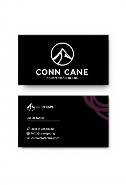 A business card with a logo for your name on it