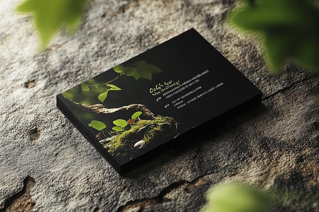 Photo business card with natureinspired design