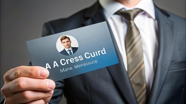 a business card with the words quot business name on it