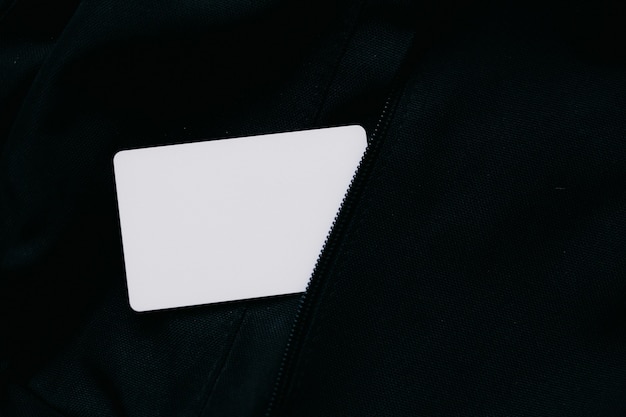 Business cards on black background