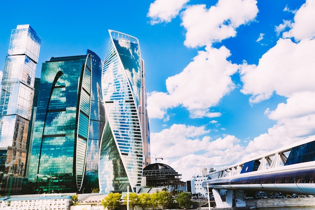 Business Center Moscow-City Bagration Bridge. Russia