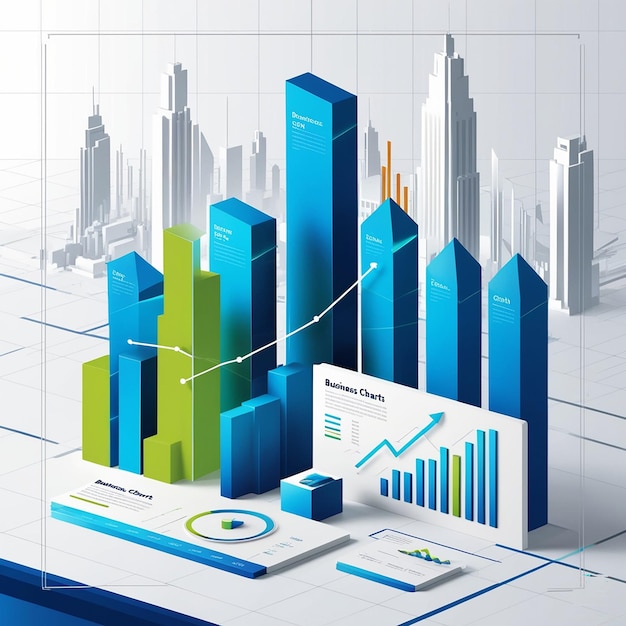 Business charts and finance visualisation