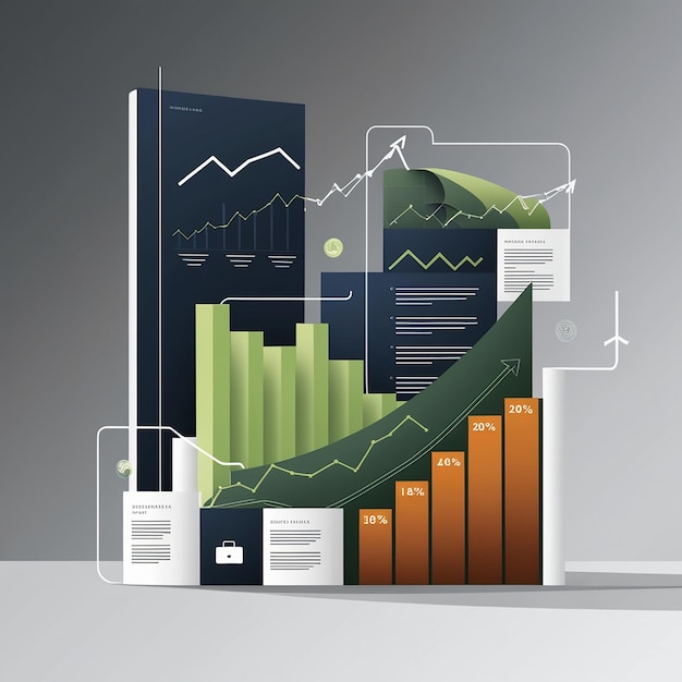 Business charts and finance visualisation