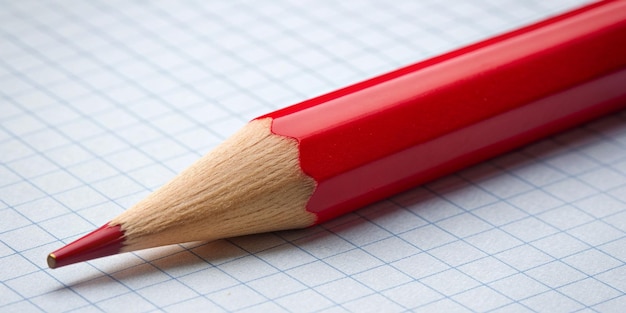 Business Concept Red Pencil with Keywords in German Language