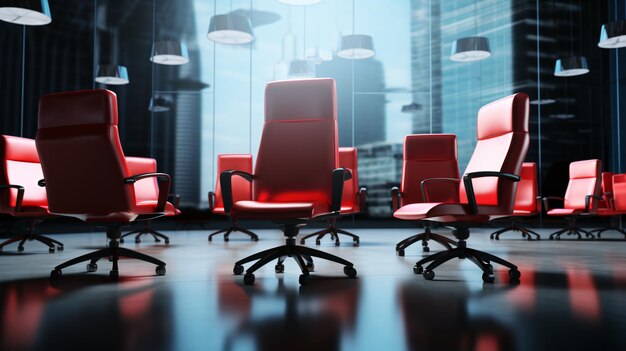 business conference concept with office chairs