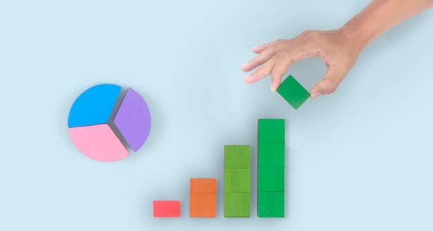 Business connecting chart in hand