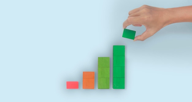 Business connecting chart in hand