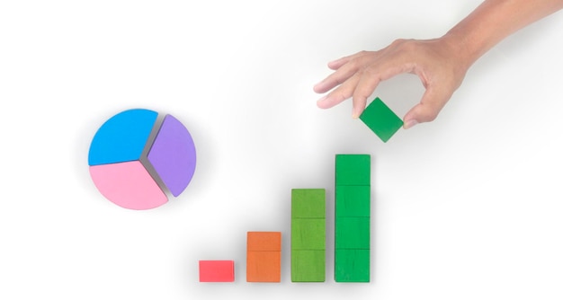 Business connecting chart in hand