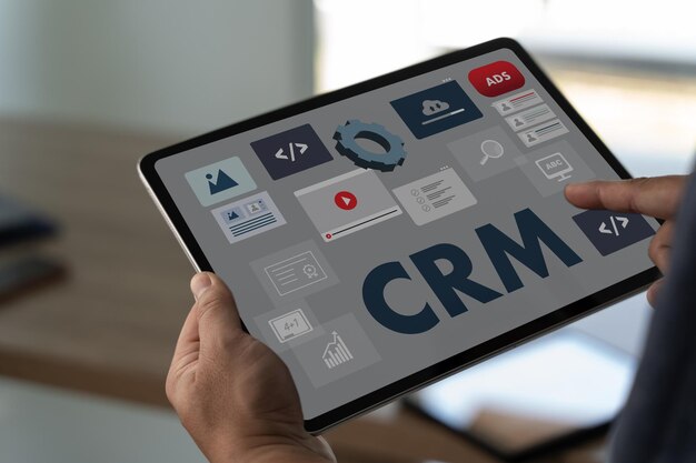 Photo business customer crm management analysis service concept management