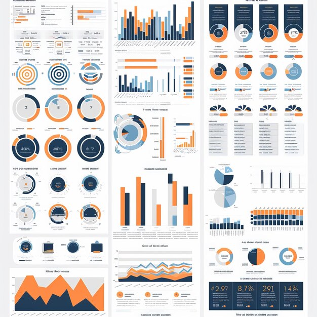 Photo business data charts and graphs infographic