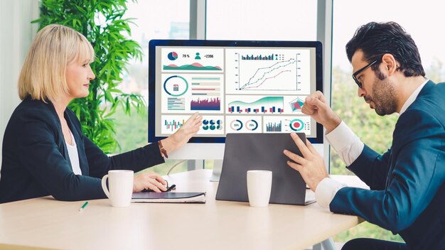 Business data dashboard analysis by ingenious computer software