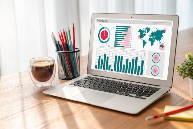 Business data dashboard provide modish business intelligence analytic