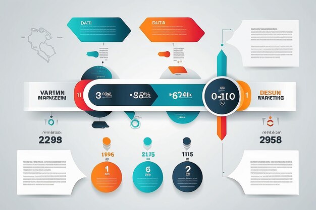 Business data visualization timeline infographic icons designed for abstract background template milestone element modern