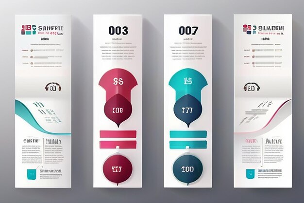 Photo business data visualization timeline infographic icons designed for abstract background template milestone element modern