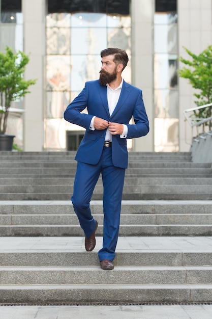 Business expert. handsome man ceo in fashion suit. modern life. motivated entrepreneur. formal male fashion. Classic style aesthetic. confident businessman. business success. business man ceo.