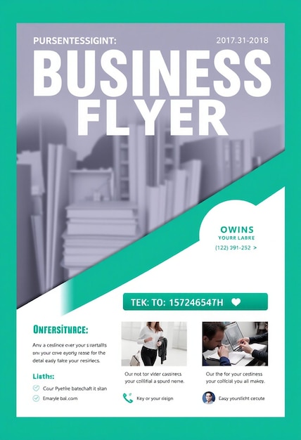 Photo business flyer design template