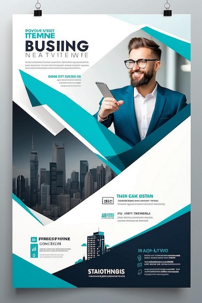 Photo business flyer design template