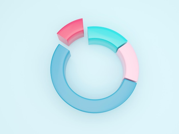 Business Graph. 3D rendering.