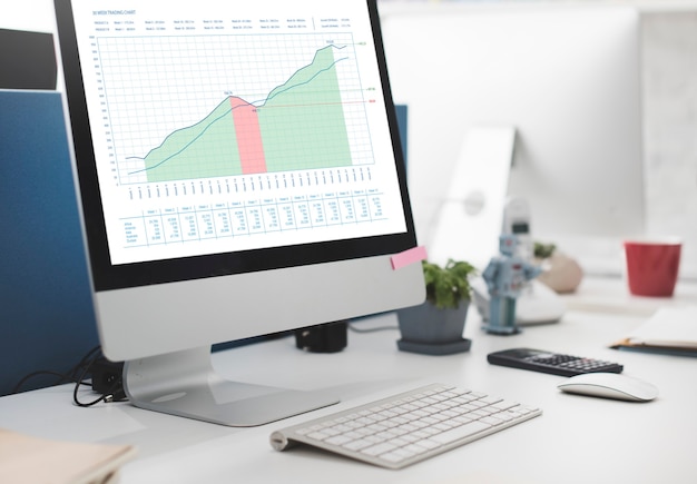 Business Graph Measurements Data Presentation Concept