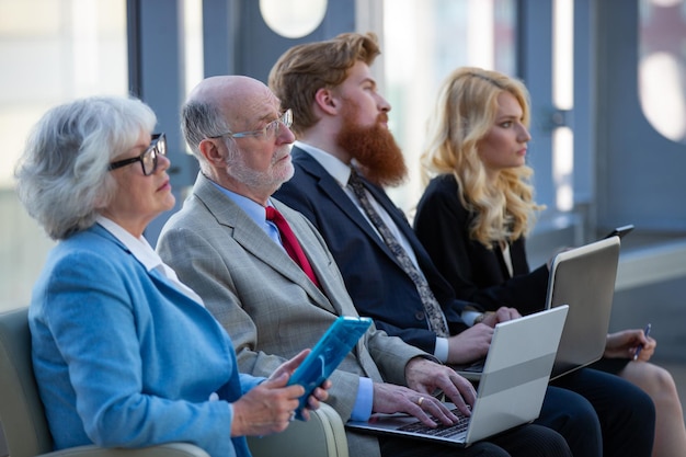 Business group in meeting