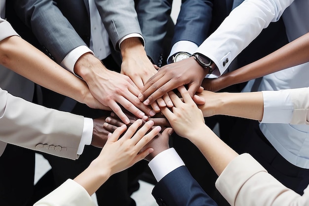 Business hands joined together teamwork