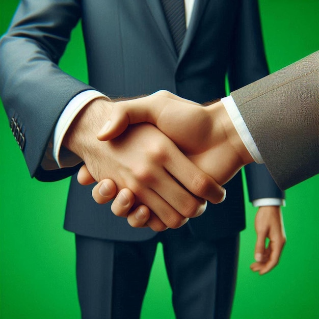 Business Handshake with Green Screen