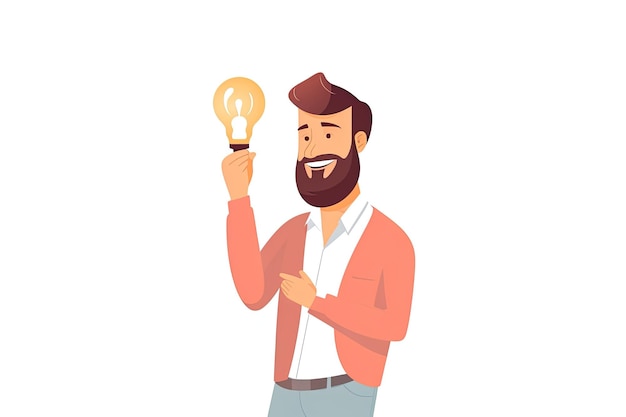 Business idea plan strategy and solution Business man ideas lamp bulb metaphor thinkingstart up