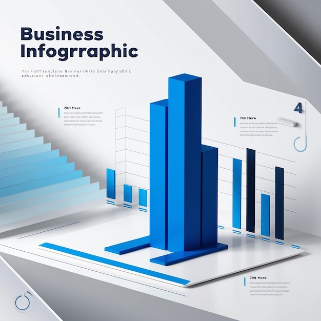 Business infographic bar chart report presentation Data Milestone and Infographic