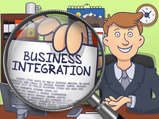 Business Integration through Magnifier Doodle Style