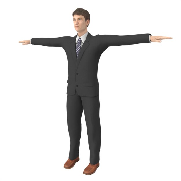 Business man 3d modelling