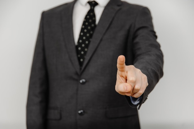 Business man giving thumbs the hands of a businessman