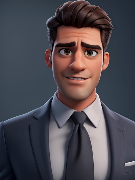 business man handsome 3d game character