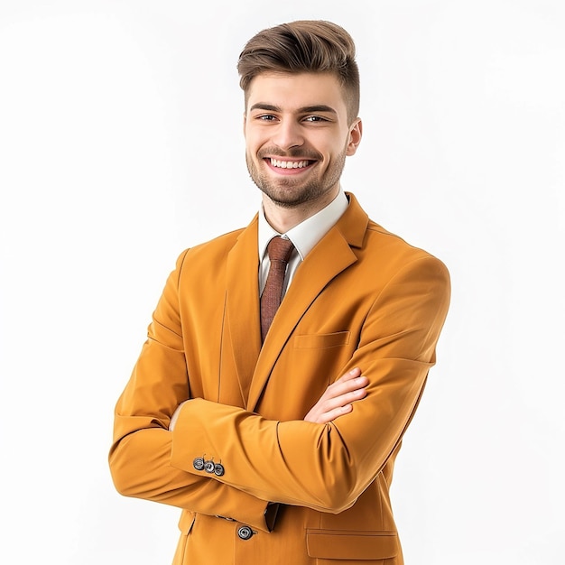 business man suit on a white background