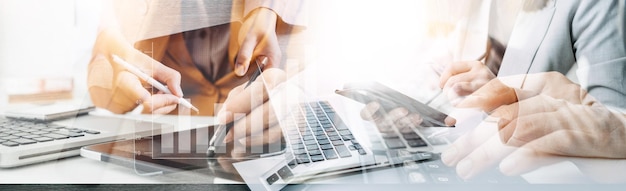 Business man using credit card and calculator for shopping online selective focus