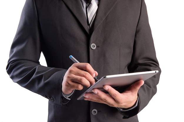 Business man working with a digital tablet