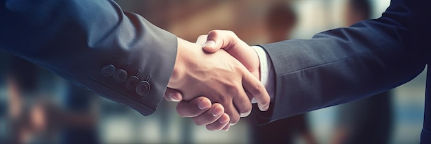 Business Meet Handshake and Partnership Concept for Successful Businessmen with Copy Space