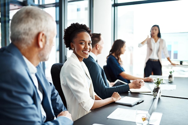 Business meeting diversity and team in boardroom for presentation collaboration and corporate data with portrait Group of people graphs and analytics with financial analyst in office for briefing