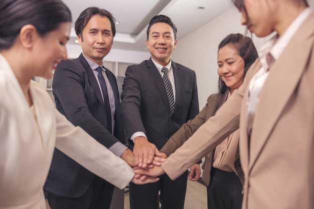 A Business Meeting Is Taking Place In The Office The concept of a business handshake and the success of a business collaboration is known as the Shake Hand conceptx9