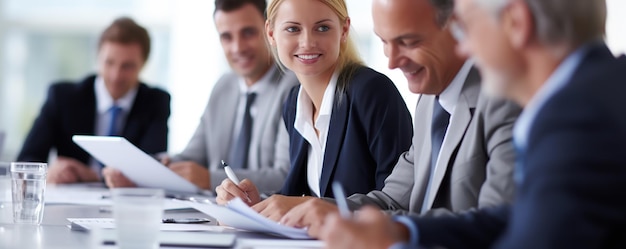 Photo business meeting in a modern conference room