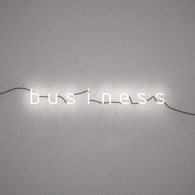 business neon light box