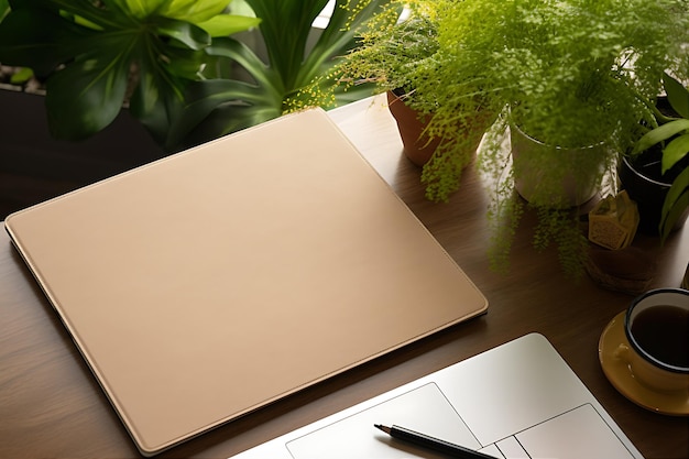 Business Notebook and Laptop on Desk