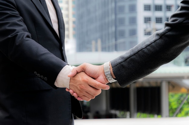 Business partnership meeting concept Image businessmans handshake