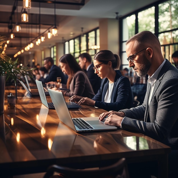 business people businessman office meeting businesswoman woman laptop